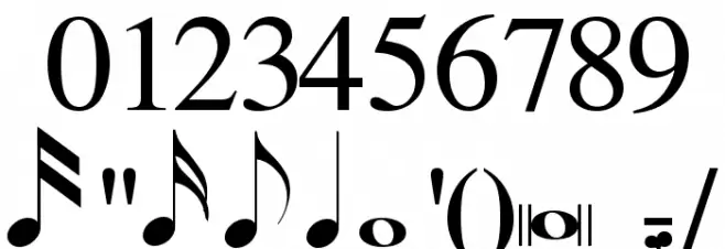 Tempo Indications Lite Font OTHER CHARS