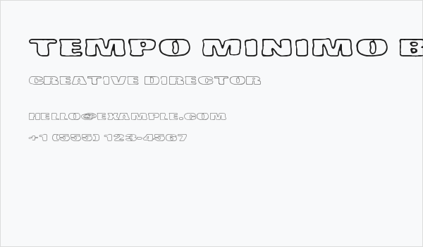 Tempo Minimo Bass Business Card