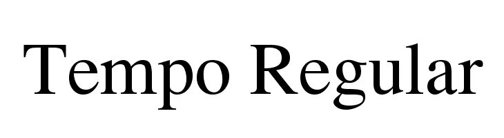 Tempo Regular Font