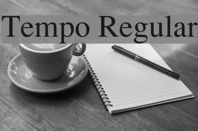 Tempo Regular Font examples
