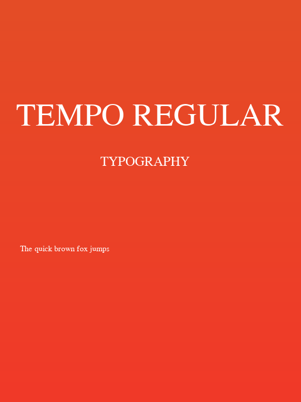 Tempo Regular Poster