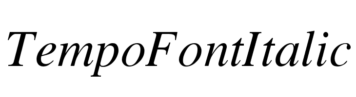 TempoFontItalic Font