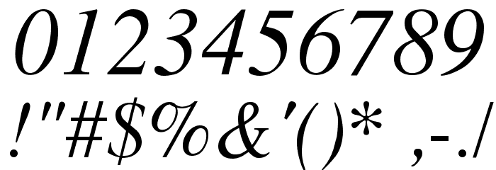 TempoFontItalic Font OTHER CHARS