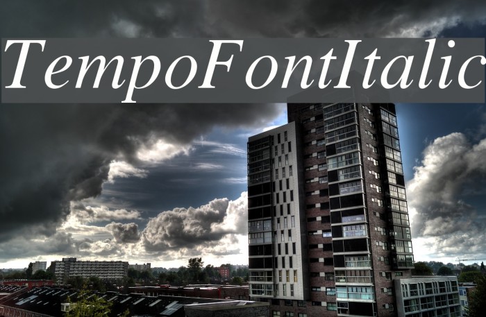 TempoFontItalic Font examples