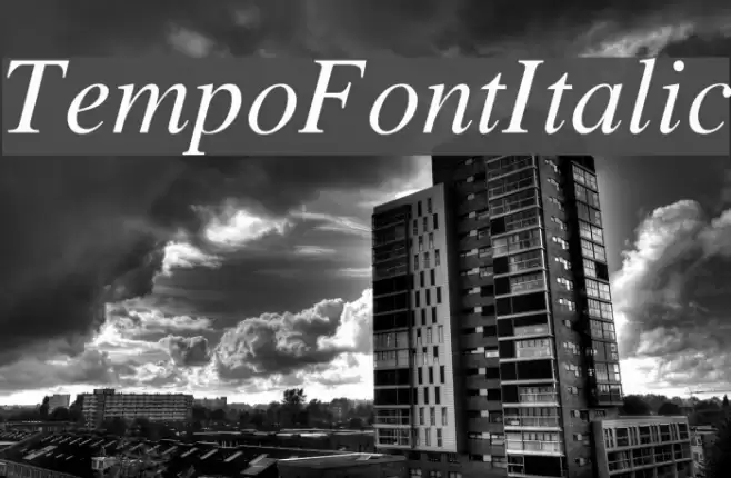 TempoFontItalic  examples