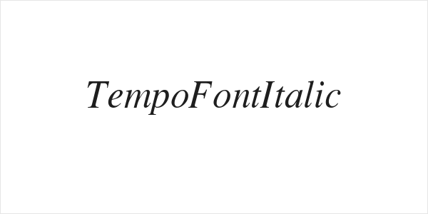 TempoFontItalic Logo