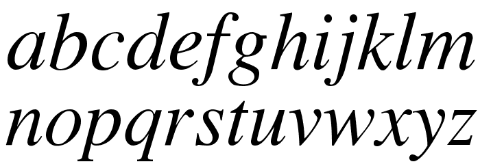 TempoFontItalic Font LOWERCASE