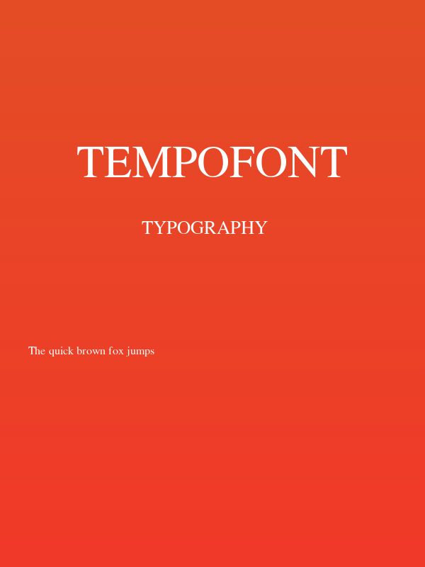 TempoFont Poster