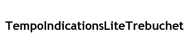 TempoIndicationsLiteTrebuchet Font