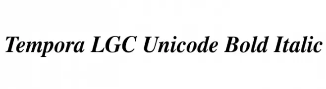 Tempora LGC Unicode Bold Italic  नि: शुल्क फ़ॉन्ट्स डाउनलोड