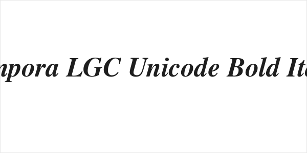 Tempora LGC Unicode Bold Italic Logo