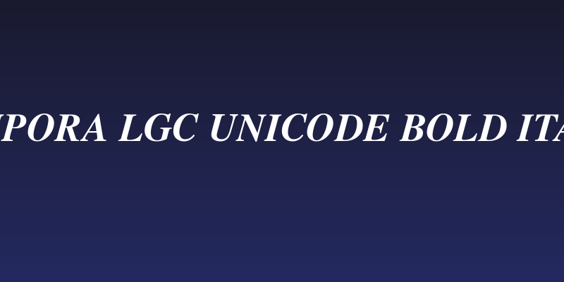 Tempora LGC Unicode Bold Italic Social Header
