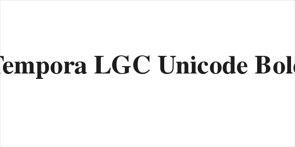 Tempora LGC Unicode Bold Logo