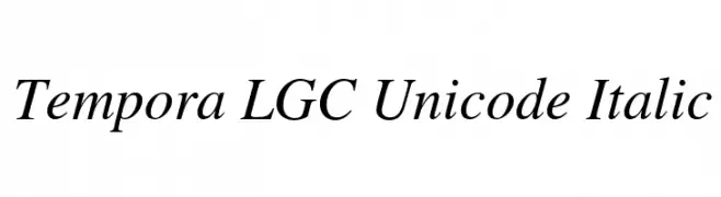 Tempora LGC Unicode Italic  नि: शुल्क फ़ॉन्ट्स डाउनलोड