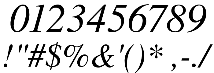 Tempora LGC Unicode Italic Fuentes OTROS CHARS