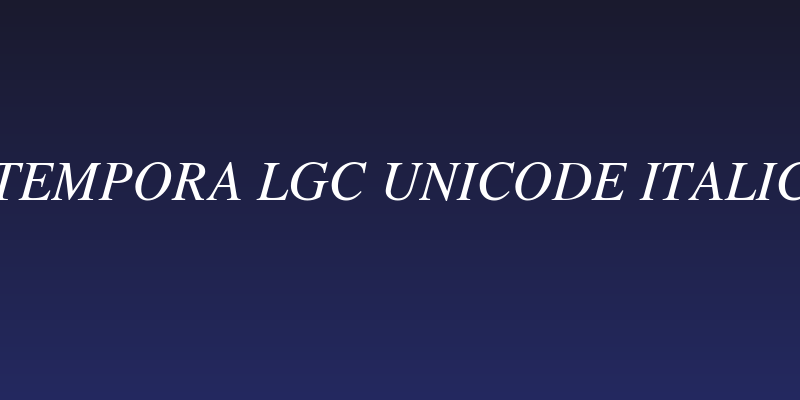 Tempora LGC Unicode Italic Social Header