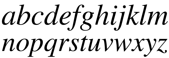 Tempora LGC Unicode Italic Fuentes MINÚSCULAS