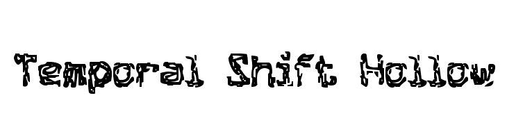 Temporal Shift Hollow  font caratteri gratis