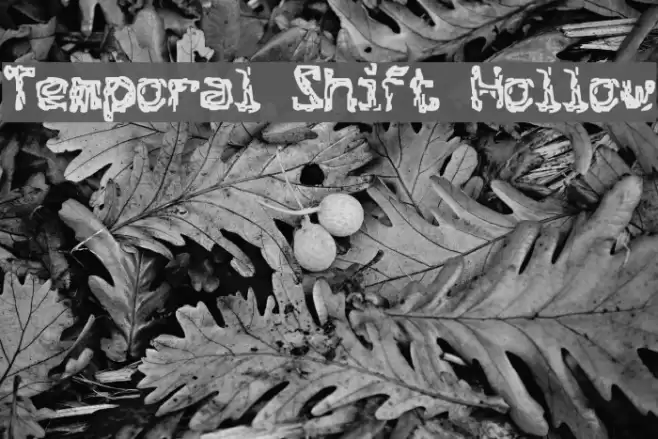 Temporal Shift Hollow Font examples