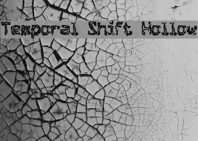 Temporal Shift Hollow Font examples