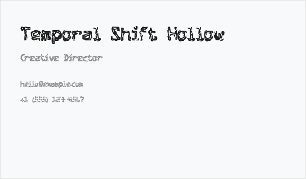 Temporal Shift Hollow Business Card