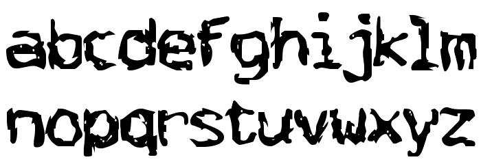 Temporal Shift Font LOWERCASE