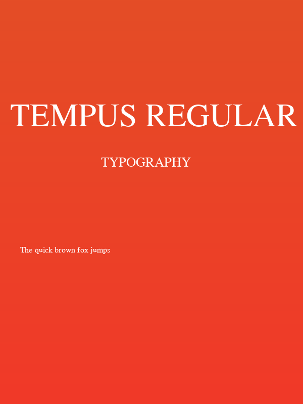 Tempus Regular Poster