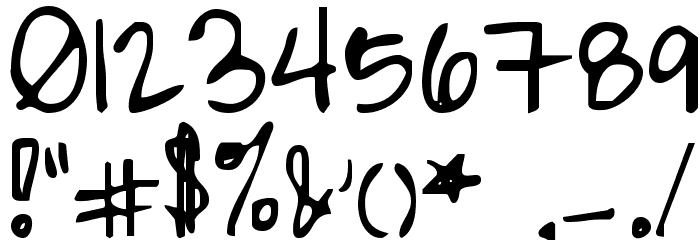 Ten Million Fireflies Font OTHER CHARS