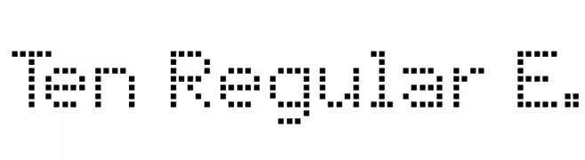 Ten Regular E.  Frei Schriftart Herunterladen
