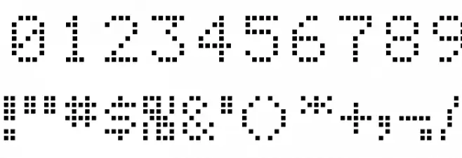 Ten Regular E. Font OTHER CHARS