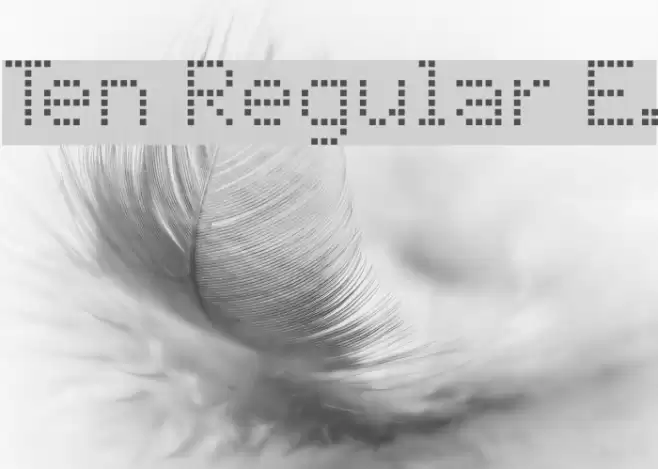 Ten Regular E. Font examples