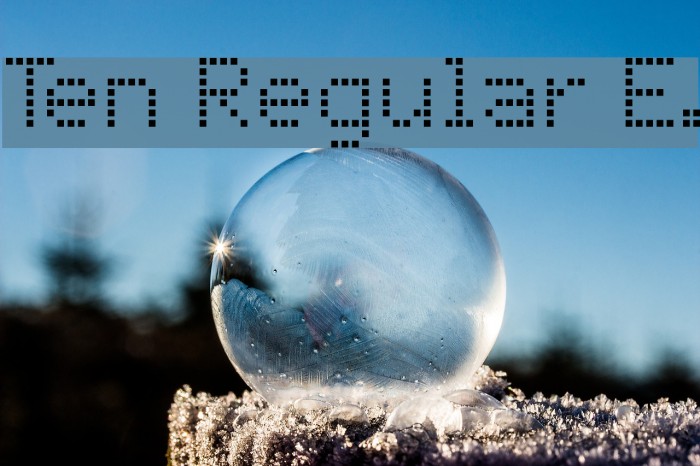 Ten Regular E. Font examples