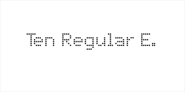 Ten Regular E. Logo