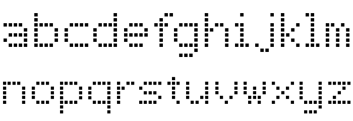 Ten Regular E. Font LOWERCASE