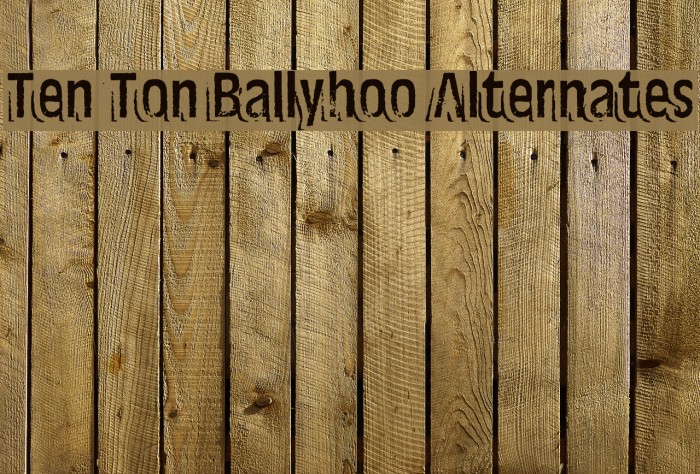 Ten Ton Ballyhoo Alternates Font examples
