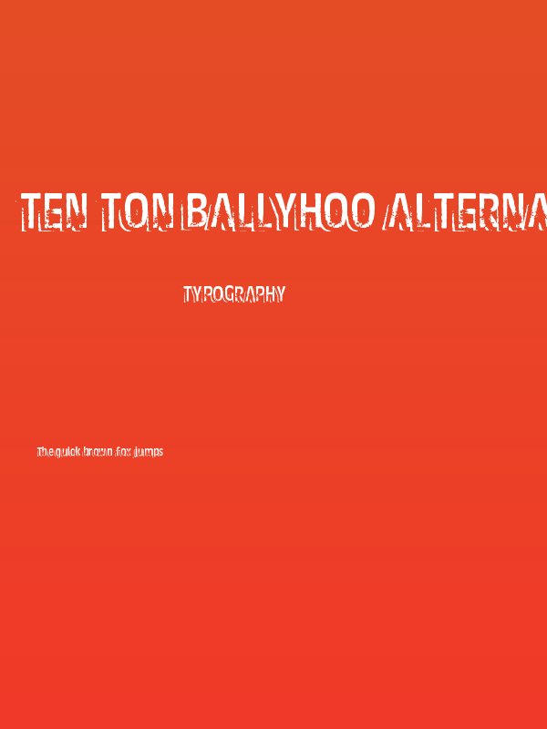 Ten Ton Ballyhoo Alternates Poster