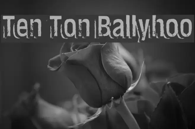 Ten Ton Ballyhoo Шрифта examples
