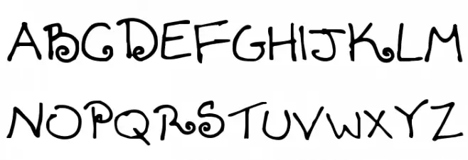 Tenbitesch Schriftart Groß