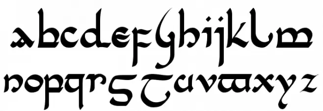 Tencele Latinwa Schriftart Groß
