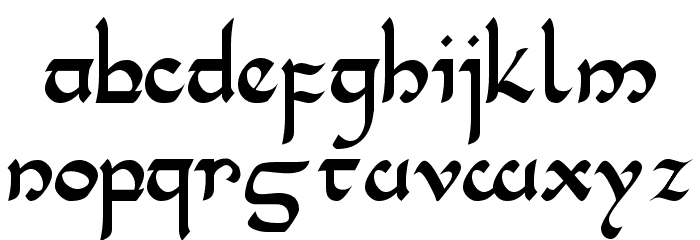 Tencele Latinwa Font LOWERCASE