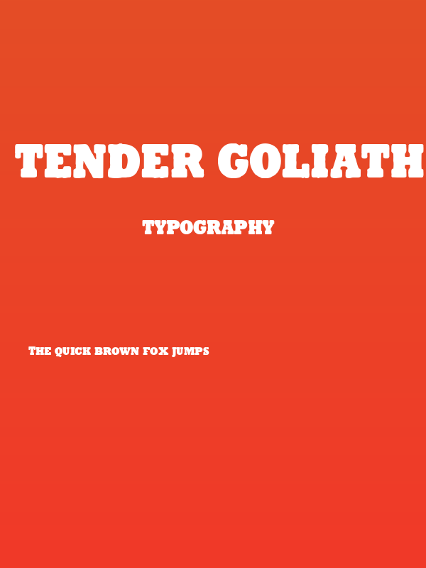 Tender Goliath Small-Caps Poster