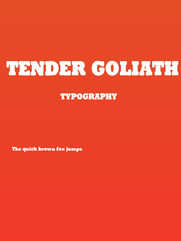 Tender Goliath Poster