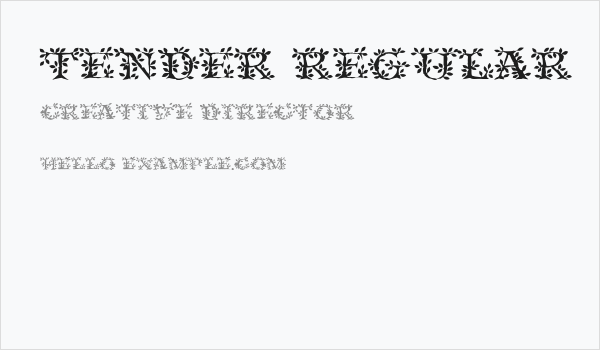 Tender Regular Business Card