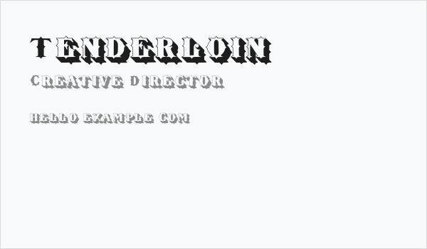 Tenderloin Business Card