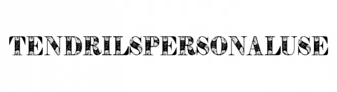 TendrilsPersonalUse  baixar fontes gratis