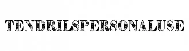 TendrilsPersonalUse  フリーフォントのダウンロード