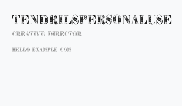 TendrilsPersonalUse Business Card