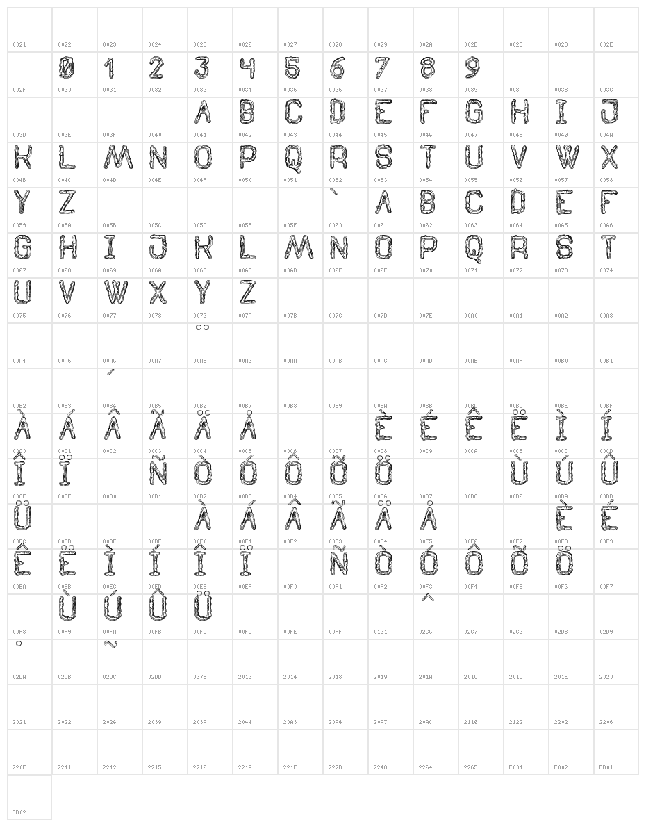 Tenebrous St Character Map