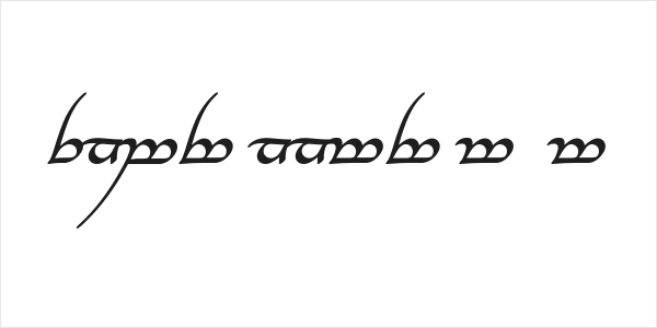 Tengwar Annatar Alt Bold Italic Logo