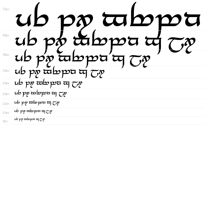 Tengwar Annatar Alt Bold Waterfall